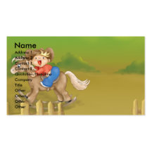 riding rocking little cowboy boy business cards