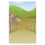 riding rocking little cowboy boy custom stationery