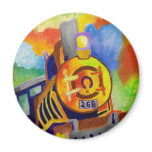 Riding That Train by Piliero Fridge Magnet