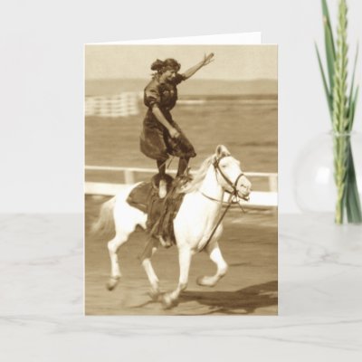 Riding The White Horse Greeting Cards