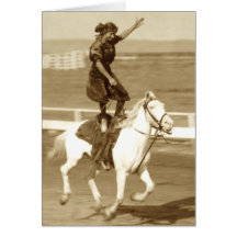 Riding The White Horse Greeting Cards