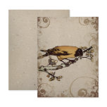 Rielaboration of Yellow Vintage Bird Illustration Post Card