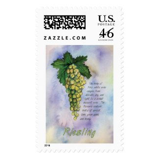 Riesling White Wine Grapes Postage Stamps stamp