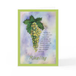 Riesling Wine Grape Greeting Card