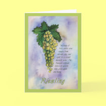 Riesling Wine Grape Greeting Card