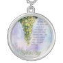 Riesling Wine Grapes Silver Necklace