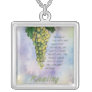 Riesling Wine Grapes Silver Necklace