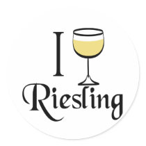 Riesling Wine Lover Gifts Round Sticker
