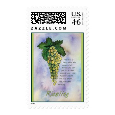 Riesling Wine Stamp by donnabellas