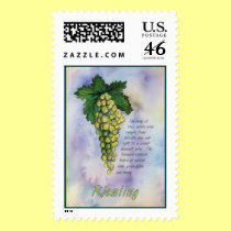 Riesling Wine Stamp