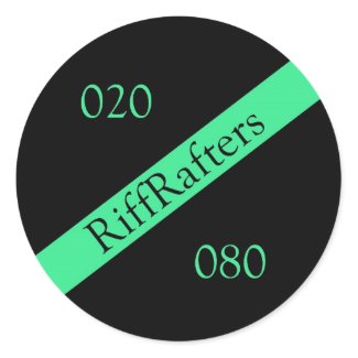 Riff Rafters Round Radio Sticker sticker
