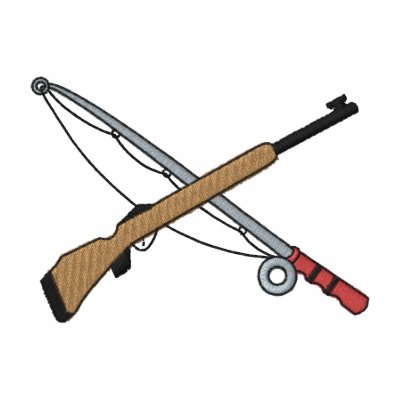 Rifle and Fishing Rod