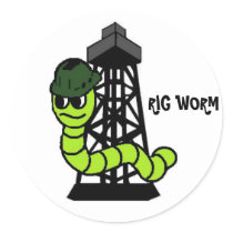 Rig Worm Hard Hat Sticker