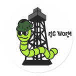 Rig Worm Hard Hat Sticker
