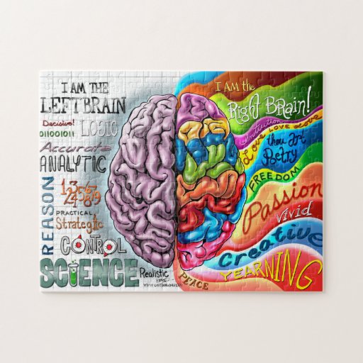 Right Brain Left Brain Puzzle | Zazzle