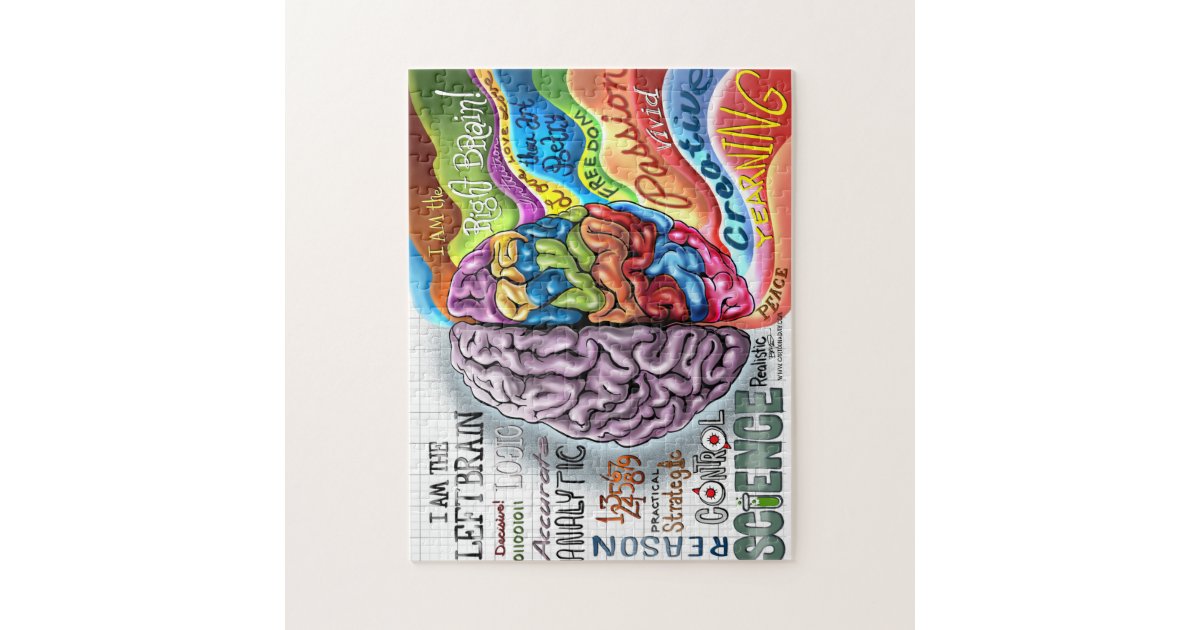 Right Brain Left Brain Puzzle | Zazzle
