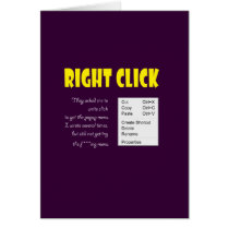 Right Click Greeting Card