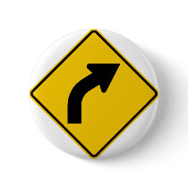 Right Curve Ahead Highway Sign buttons by wesleyowns Right Curve Ahead Highway Sign buttons
