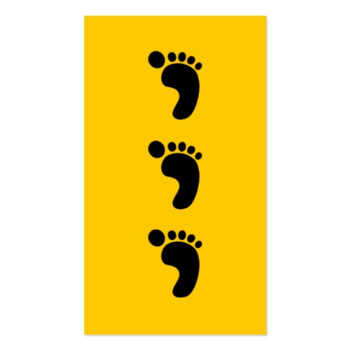 Right Foot Print Business Card (back side)