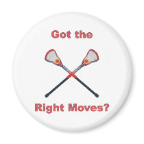 Right Moves Lacrosse Fridge Magnet