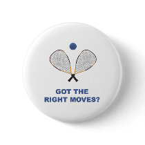 Right Moves Racquetball Pin