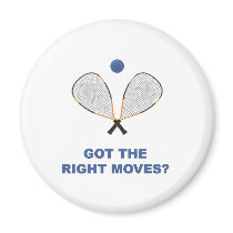 Right Moves Racquetball Magnets