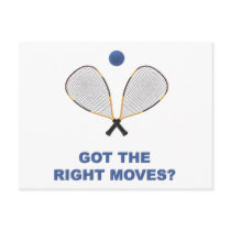 Right Moves Racquetball Postcard