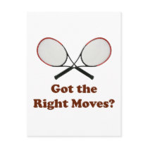 Right Moves Tennis Postcard