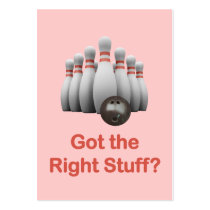 Right Stuff Bowling Business Card