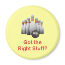 Right Stuff Bowling Refrigerator Magnets