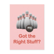 Right Stuff Bowling Postcard
