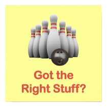 Right Stuff Bowling Poster