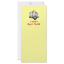 Right Stuff Bowling Personalized Rack Card