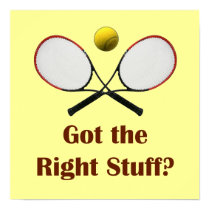 Right Stuff Tennis Poster