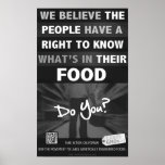 Right to Know Poster B/W - 11x18" - LabelGMOs.org