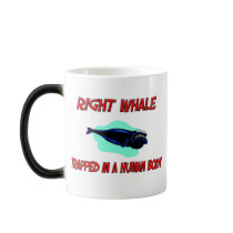 Right Whale trapped in a human body mugs