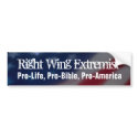 Right Wing Extremist Bumper Sticker, Pro America bumper stickers by cutencomfy Right Wing Extremist Bumper Sticker, Pro America bumper stickers