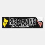 Right Wing Extremist Flags Black Bumper Stickers