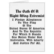 Right-Wing Extremist Greeting Card