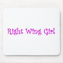Right Wing Girl Mouse Pads