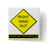 Right Wing Nut Pinback Button
