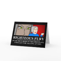 Righteous Fury Demotivator Greeting Cards