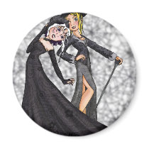 Rill and Zoe Fridge Magnet