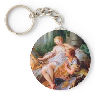 Rinaldo and Armidanude act lady Francois Boucher Keychain