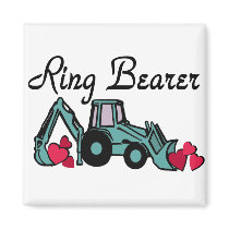 Ring Bearer Backhoe Fridge Magnet