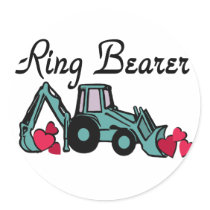 Ring Bearer Backhoe stickers by weddinghut Ring Bearer Backhoe stickers