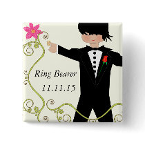 Ring Bearer  BowTie Wedding Badges Pins