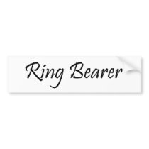 Ring Bearer bumper stickers