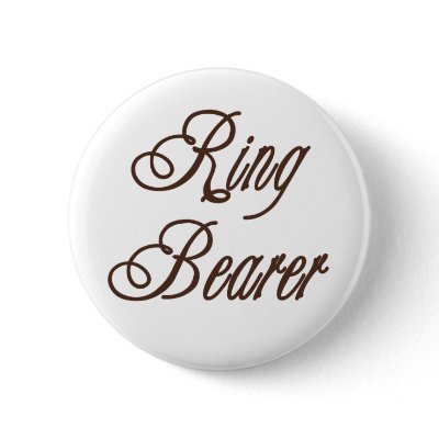Ring Bearer Classy Browns Button