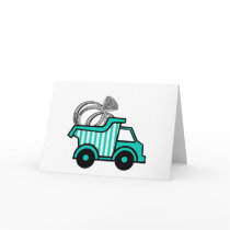 Ring Bearer Dump Truck Cards